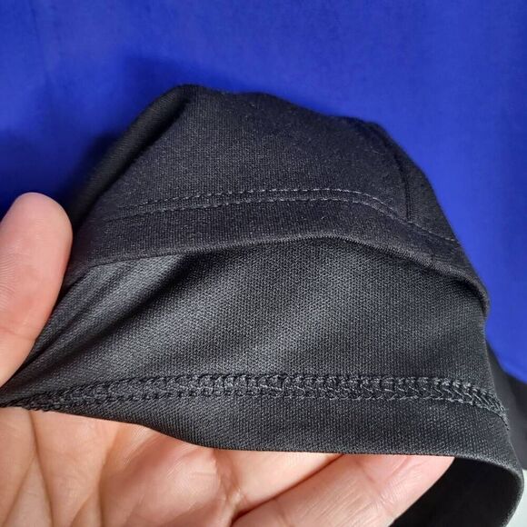 Tahari Color Block Sleeveless Blue Black Shift Dress Size 12 - Picture 4 of 9